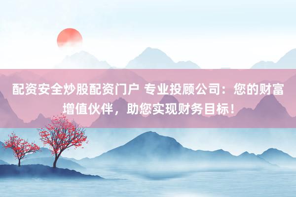 配资安全炒股配资门户 专业投顾公司：您的财富增值伙伴，助您实现财务目标！