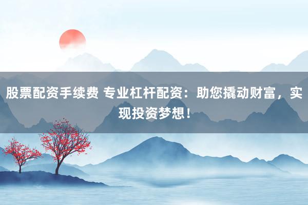 股票配资手续费 专业杠杆配资：助您撬动财富，实现投资梦想！