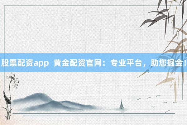 股票配资app  黄金配资官网：专业平台，助您掘金！