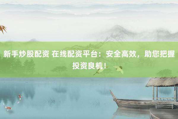 新手炒股配资 在线配资平台：安全高效，助您把握投资良机！