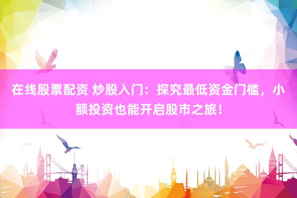 在线股票配资 炒股入门：探究最低资金门槛，小额投资也能开启股市之旅！