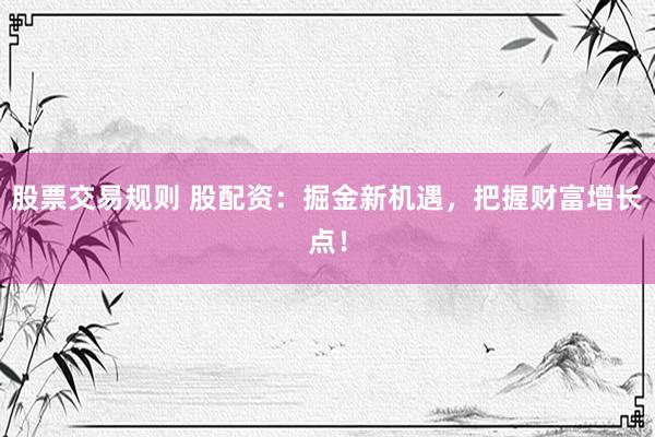 股票交易规则 股配资：掘金新机遇，把握财富增长点！
