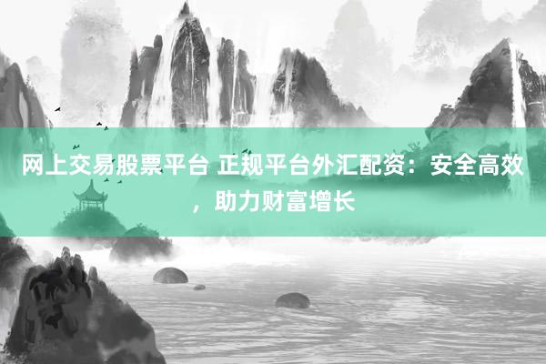 网上交易股票平台 正规平台外汇配资：安全高效，助力财富增长