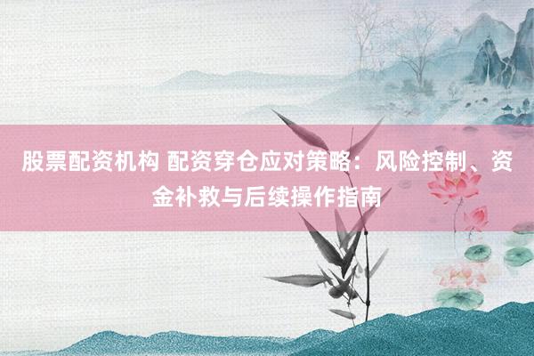 股票配资机构 配资穿仓应对策略：风险控制、资金补救与后续操作指南