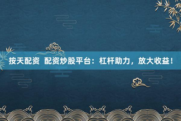 按天配资  配资炒股平台：杠杆助力，放大收益！